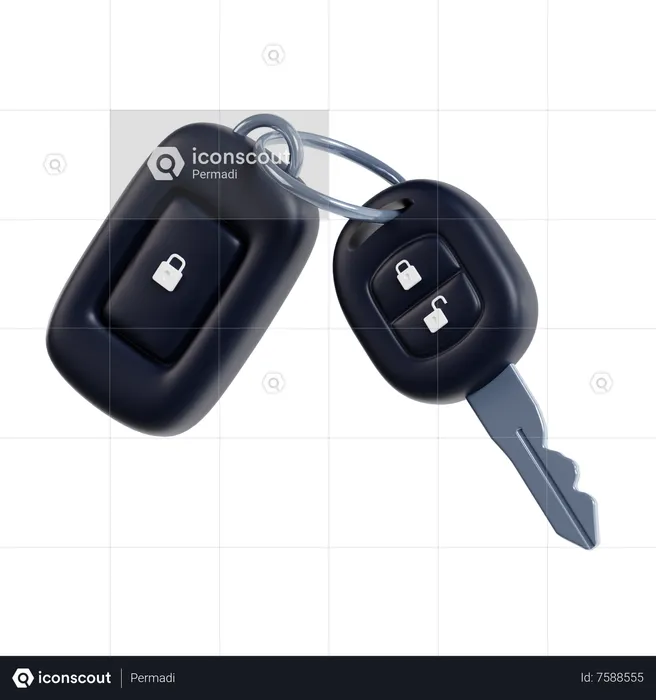 Car Key  3D Icon