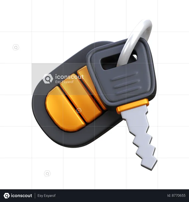 Car Key  3D Icon