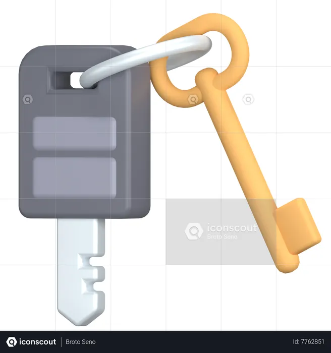 Car keys  3D Icon