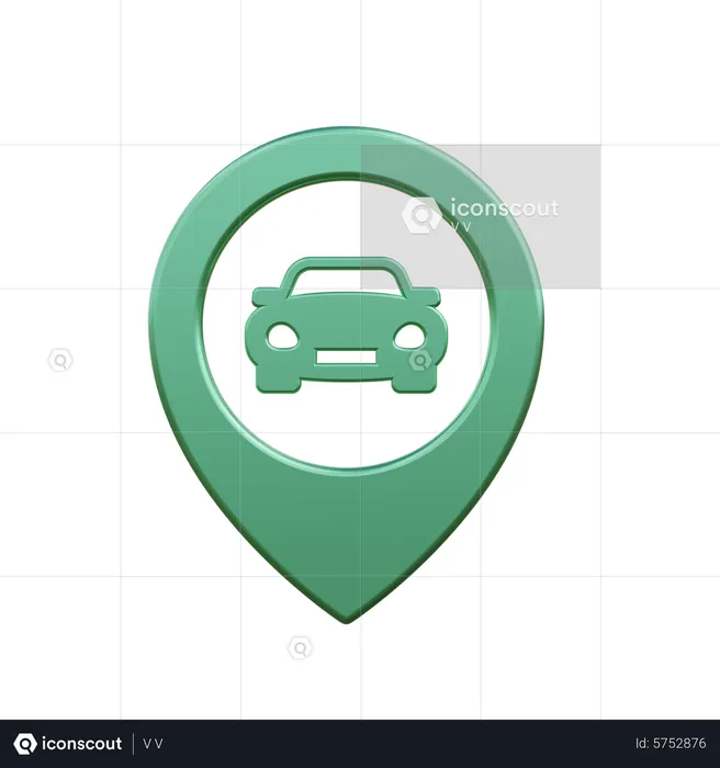 Car location  3D Icon