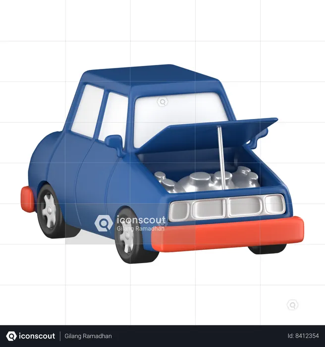 Car Machine Service  3D Icon