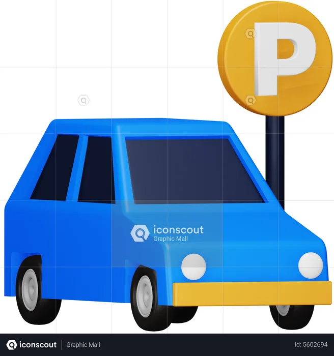 Car Parking  3D Icon