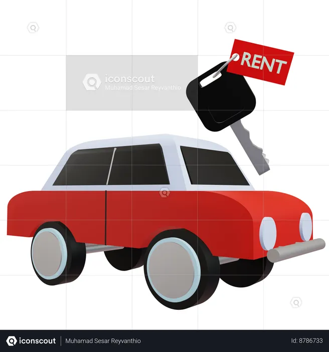 Car Rental  3D Icon