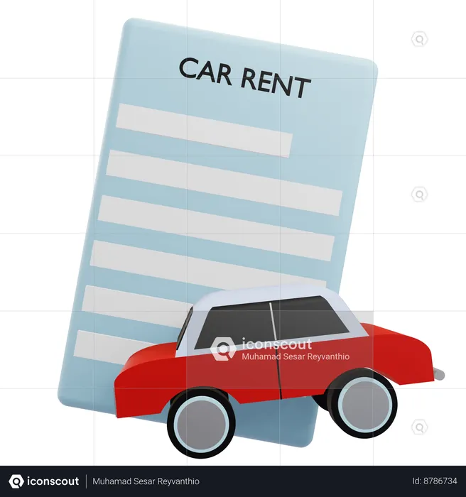 Car Rental  3D Icon