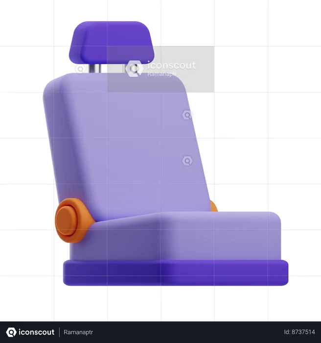 Car Seat  3D Icon