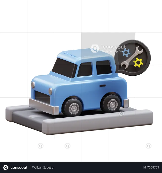 Car Service Station  3D Icon