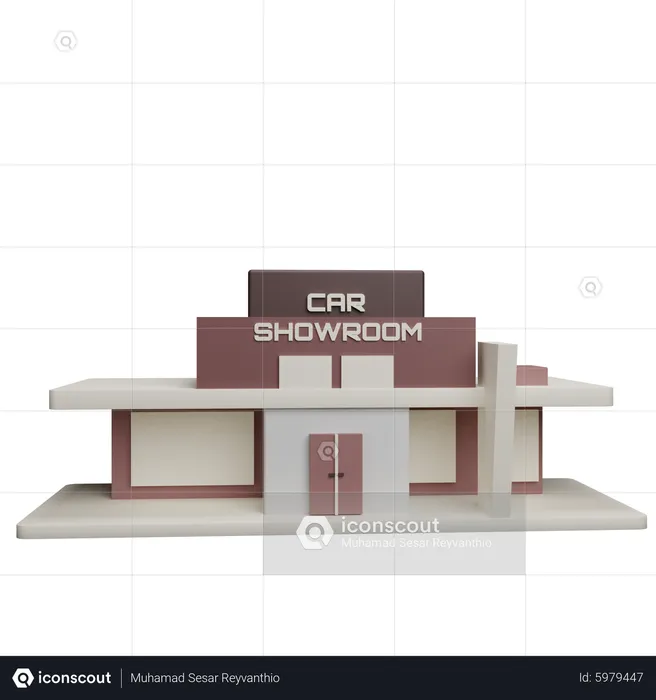 Car Showroom  3D Icon