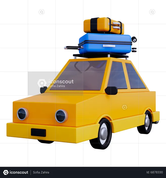 Car Trip  3D Icon