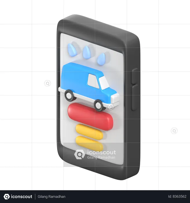 Car Wash App  3D Icon