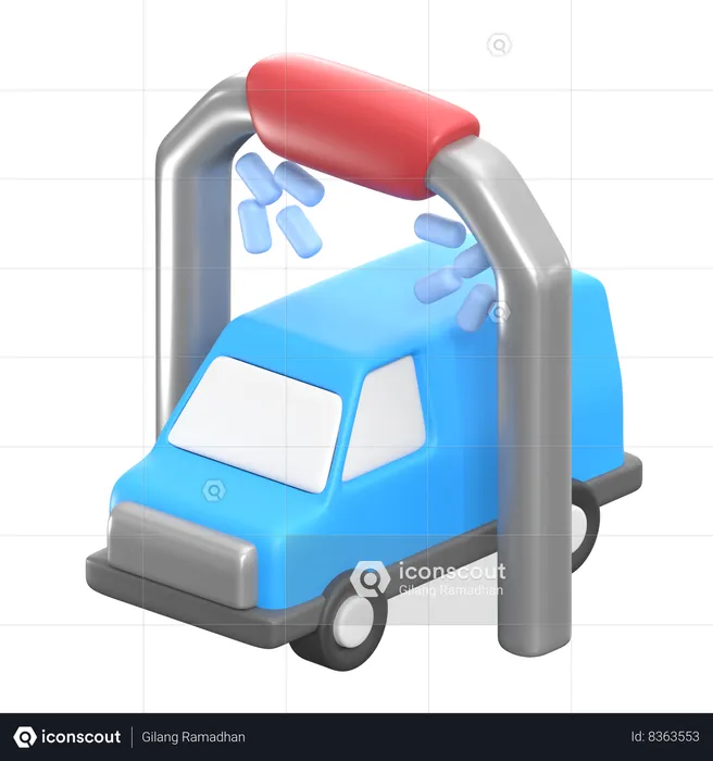 Car Wash Machine  3D Icon