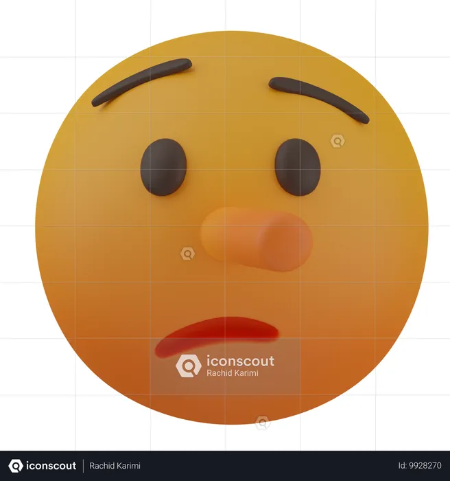 Cara mentirosa Emoji 3D Icon