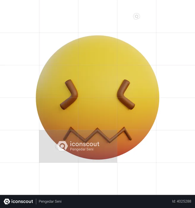 Cara de amargado Emoji 3D Emoji