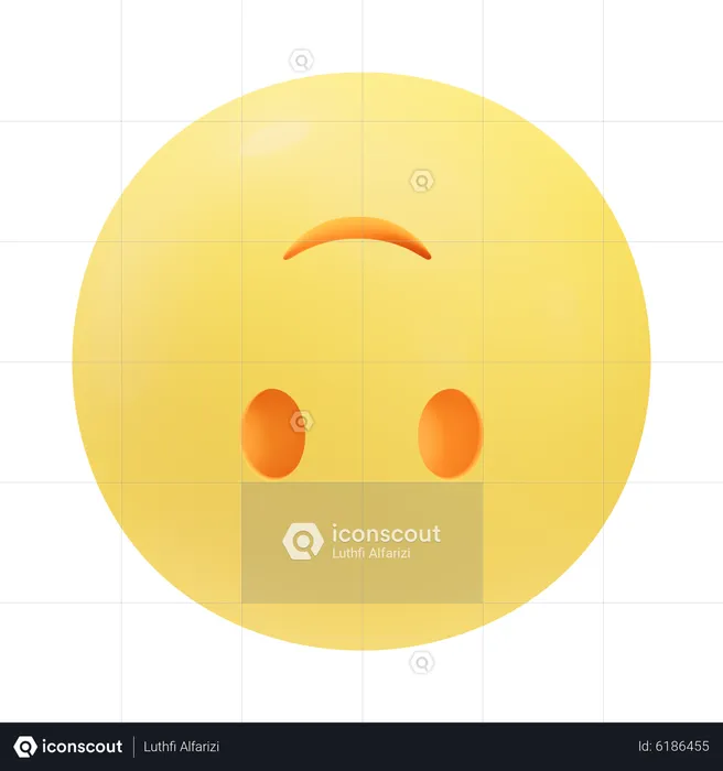 Cara al revés Emoji 3D Icon