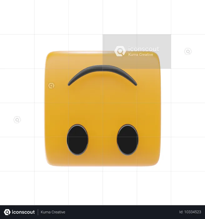 Cara al revés Emoji 3D Icon