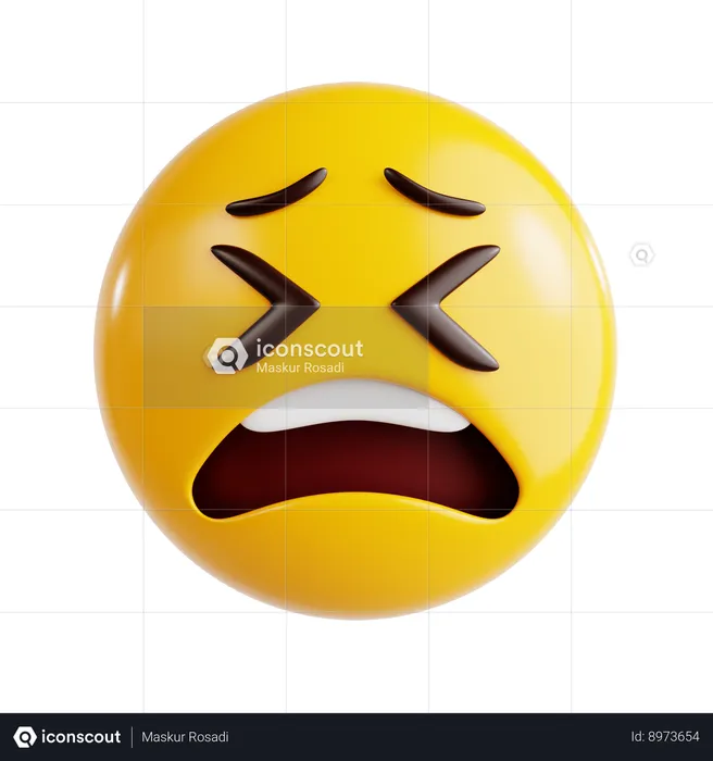 Emoji de cara ansiosa Emoji 3D Icon