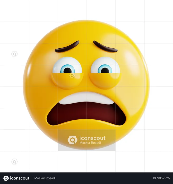 Emoji de cara ansiosa Emoji 3D Icon