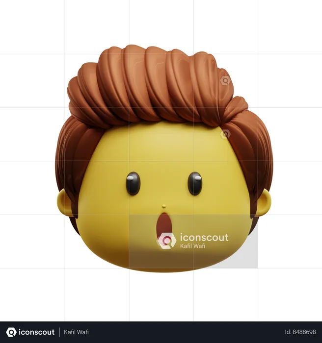 Emoji de cara de asombro Emoji 3D Icon