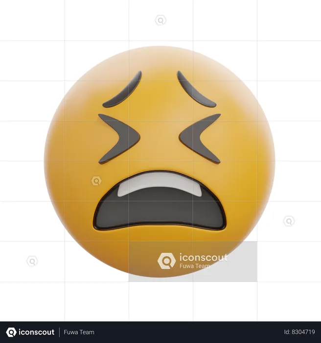 Cara cansada Emoji 3D Icon