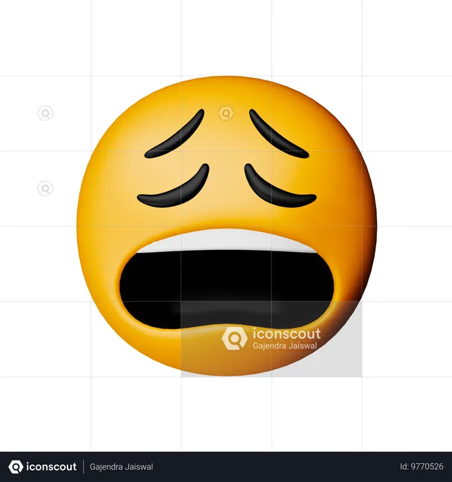 Emoji de cara cansada Emoji 3D Icon