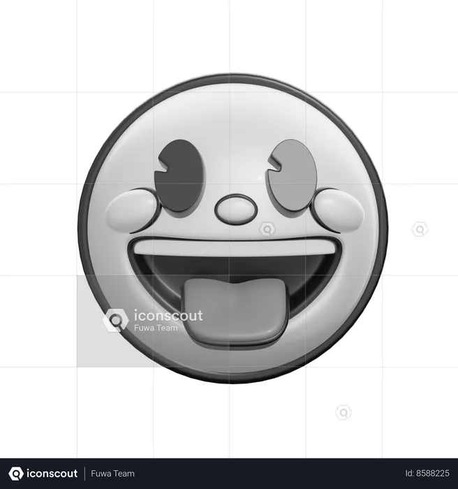 Cara com língua Emoji 3D Icon