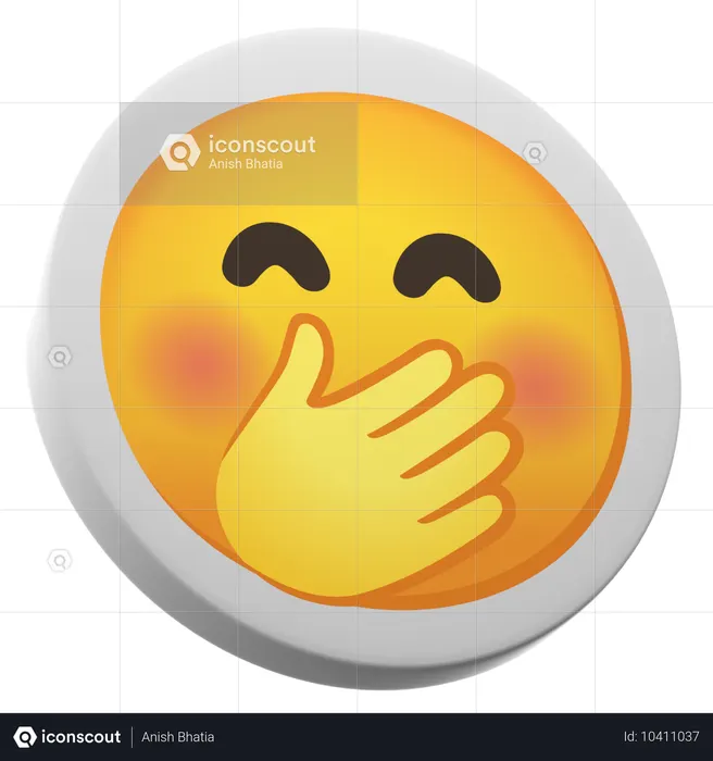 Cara con la mano sobre la boca Emoji 3D Icon