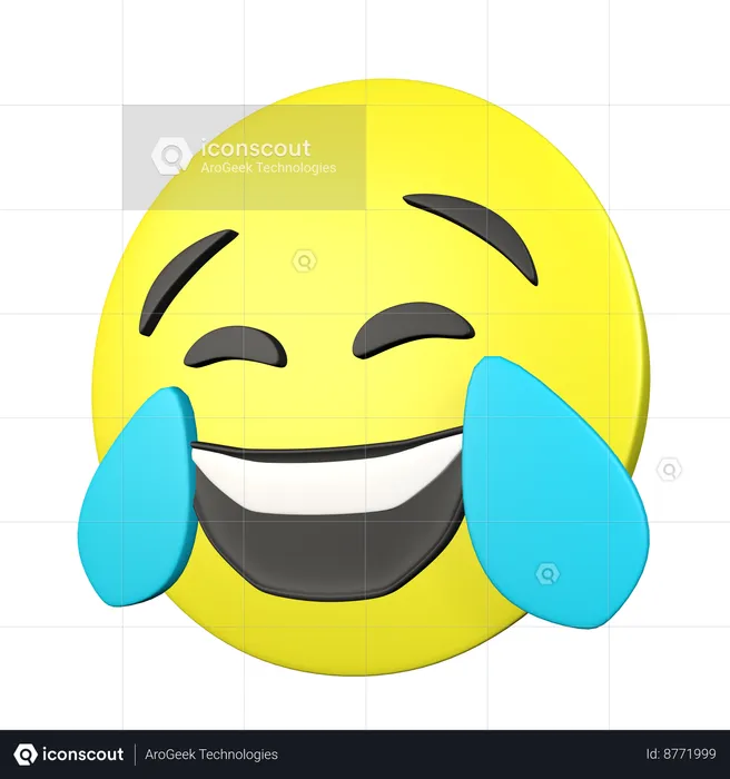 Cara con lágrimas de alegría Emoji 3D Icon