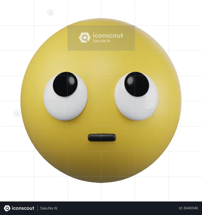 Emoji de cara con ojos en blanco Emoji 3D Icon
