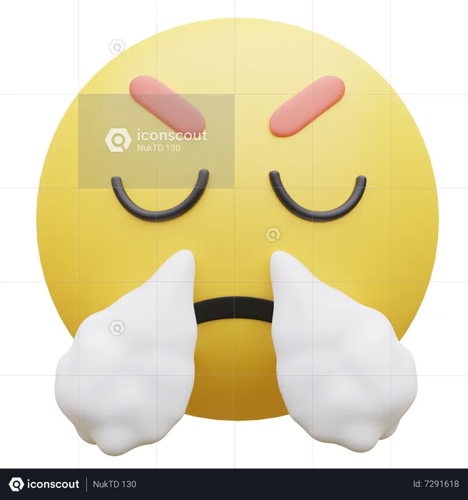 Cara con vapor de la nariz Emoji 3D Icon