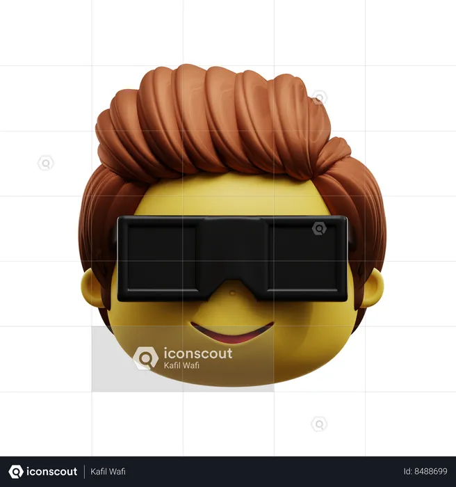 Emoji de cara genial Emoji 3D Icon