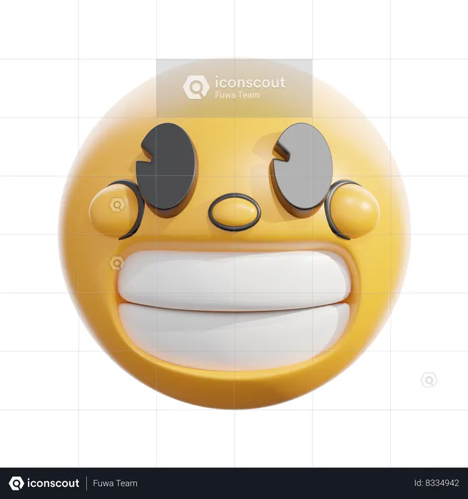 Rosto fazendo careta Emoji 3D Icon