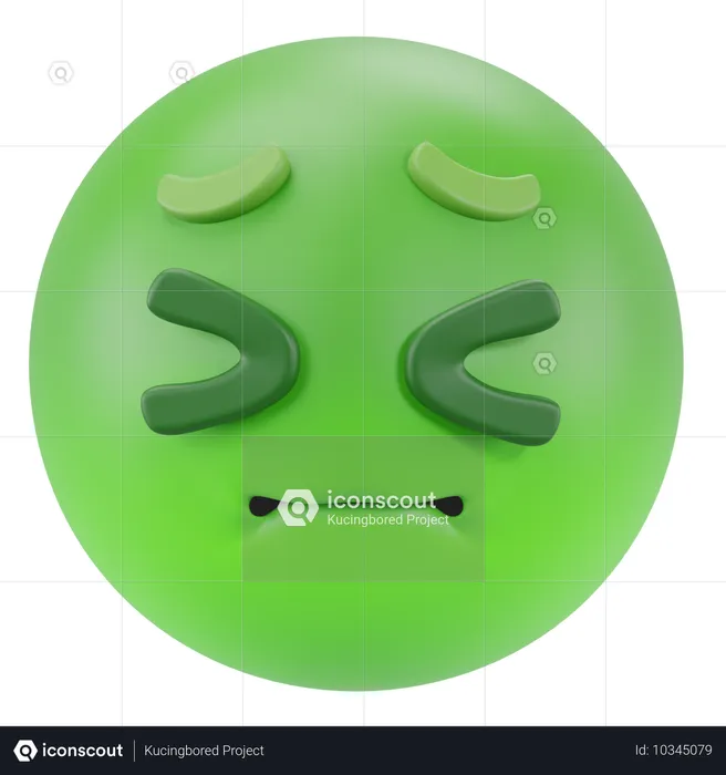 Cara con náuseas Emoji 3D Icon