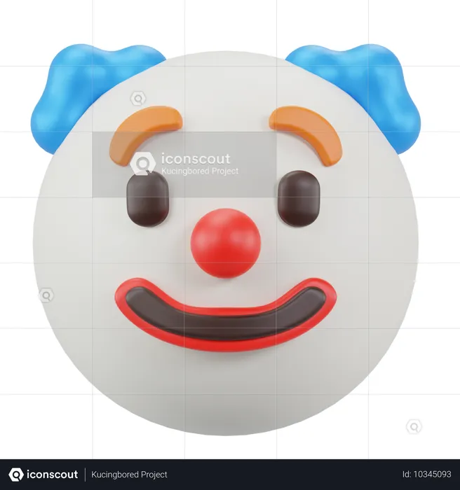 Cara de palhaço Emoji 3D Icon