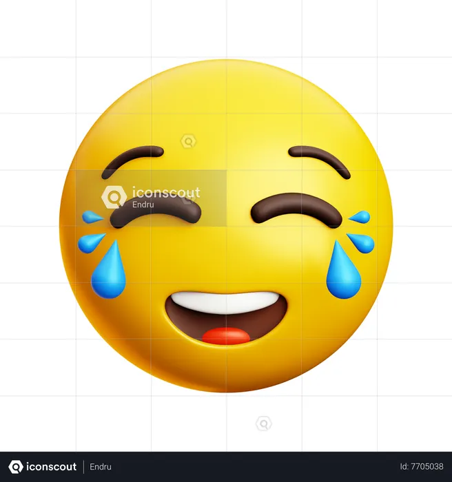 Cara rindo com lágrimas Emoji 3D Icon