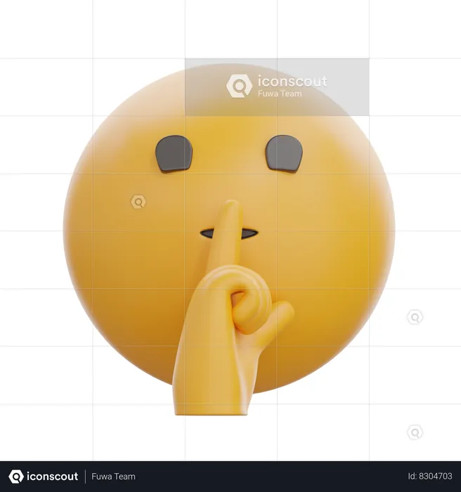 Cara calada Emoji 3D Icon