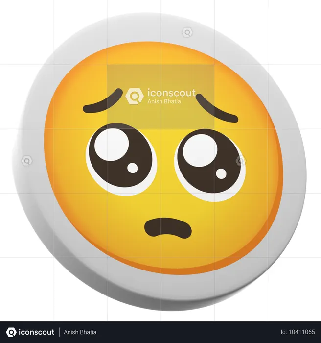 Cara suplicante Emoji 3D Icon