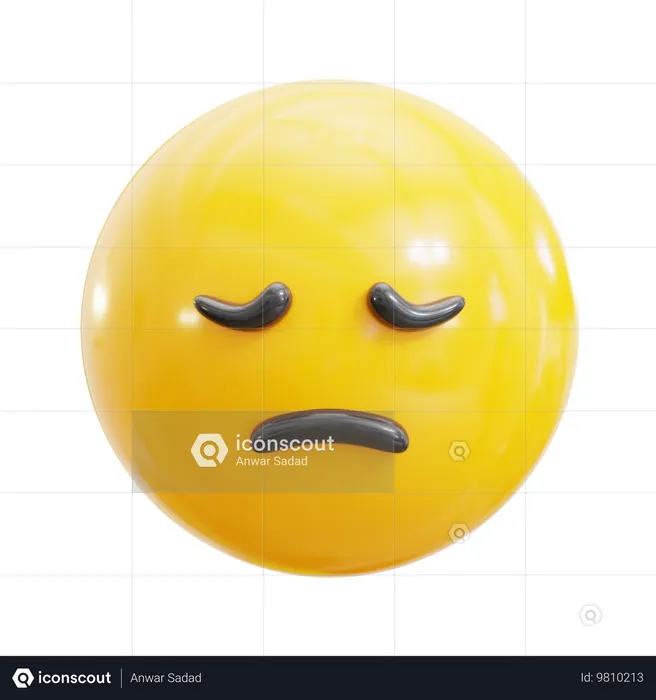 Cara decepcionada Emoji 3D Icon