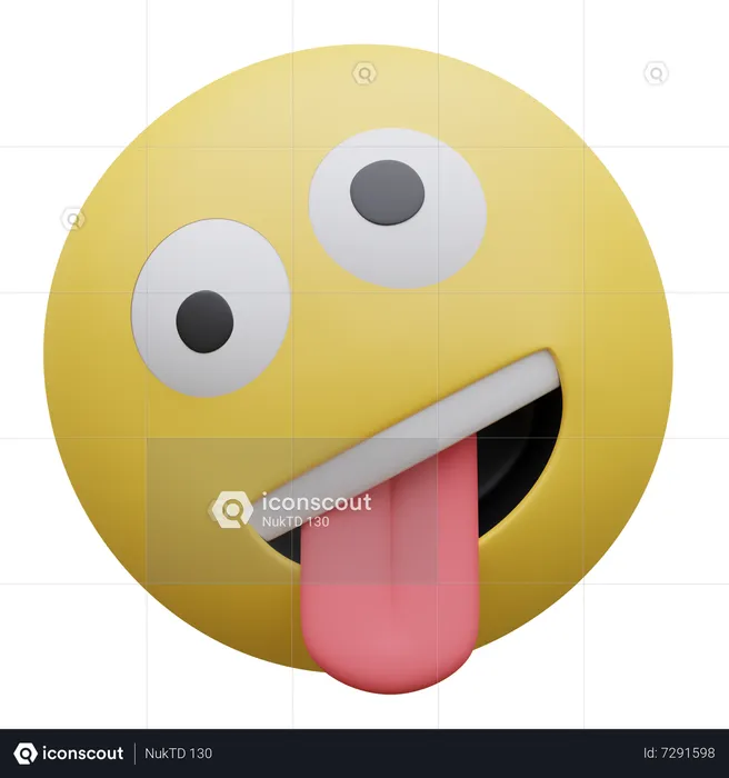 Cara maluca Emoji 3D Icon