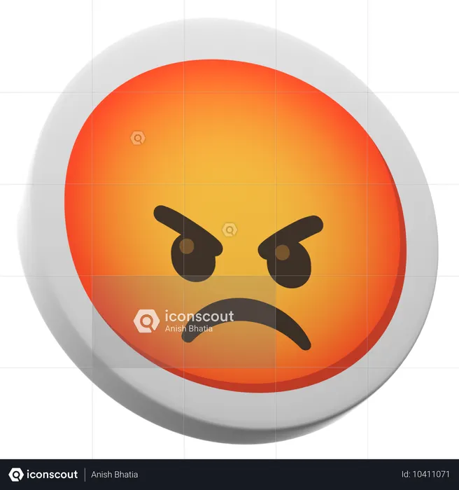 Cara enfurecida Emoji 3D Icon