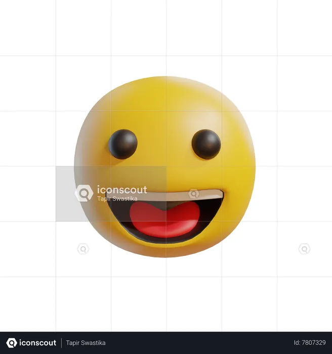 Cara feliz Emoji 3D Icon