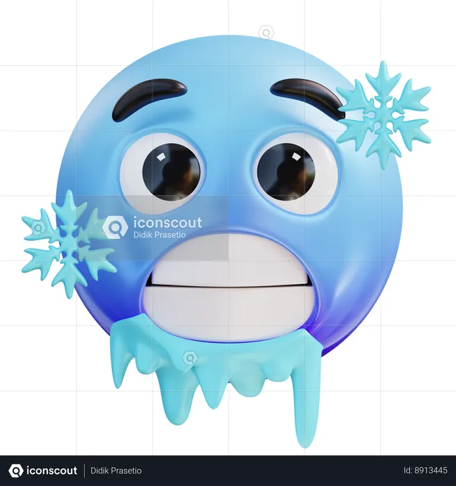 Cara fría Emoji 3D Icon