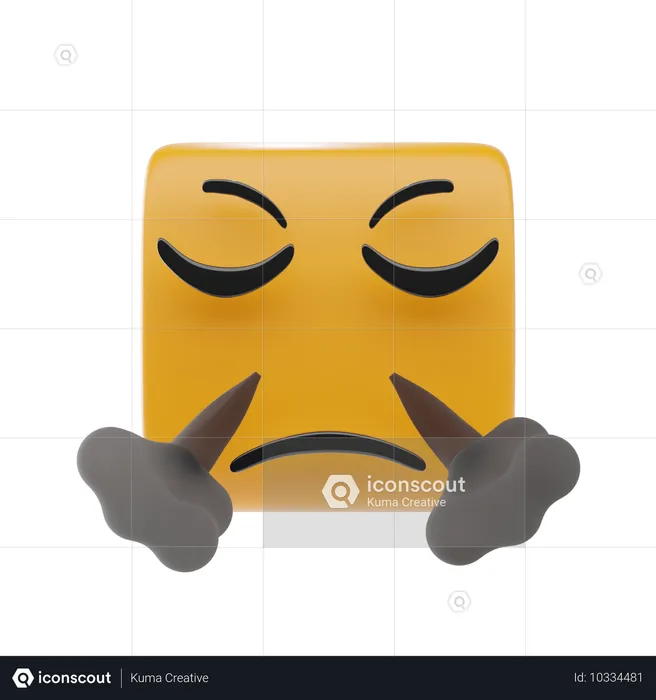 Cara frustrada Emoji 3D Icon