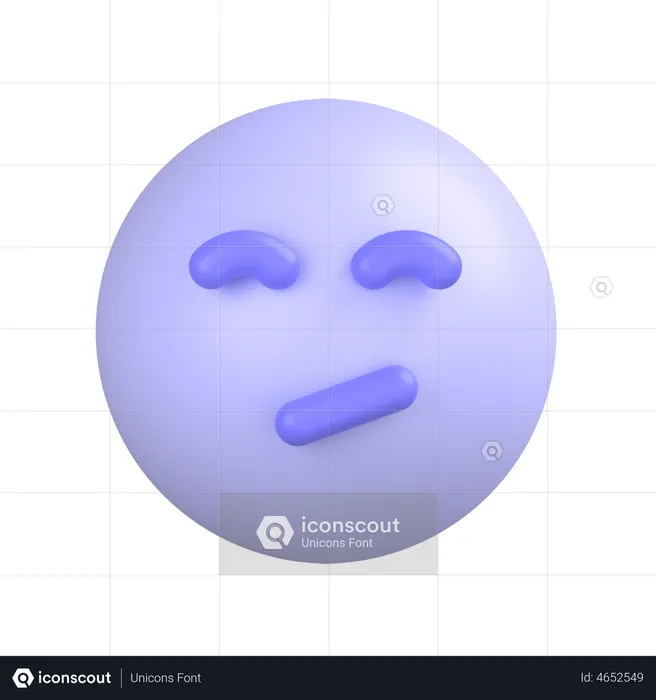 Cara irritada Emoji 3D Icon
