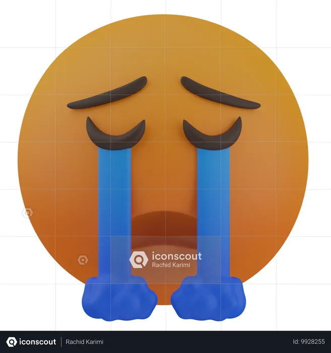 Cara de llanto fuerte Emoji 3D Icon