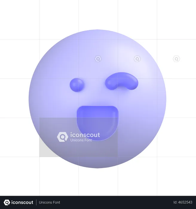 Cara piscando Emoji 3D Icon