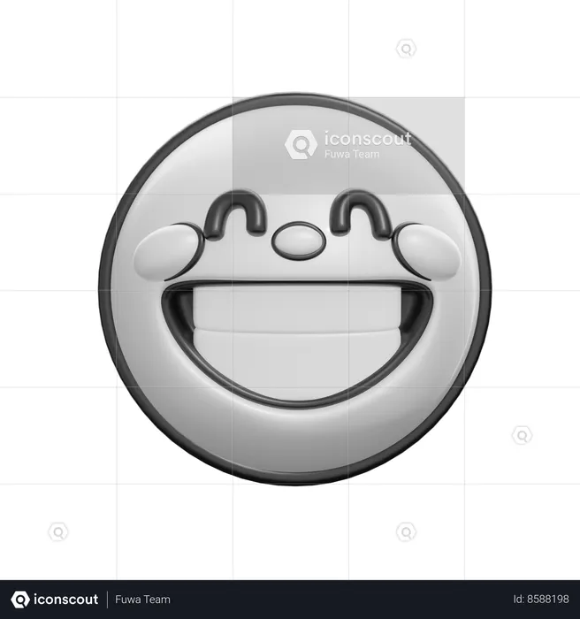 Cara radiante con ojos sonrientes Emoji 3D Icon