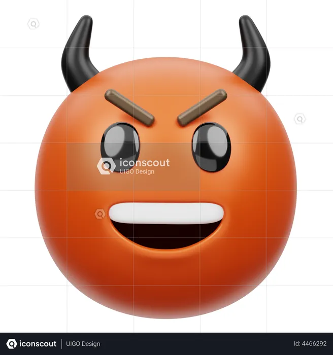 Cara sonriente del diablo Emoji 3D Emoji
