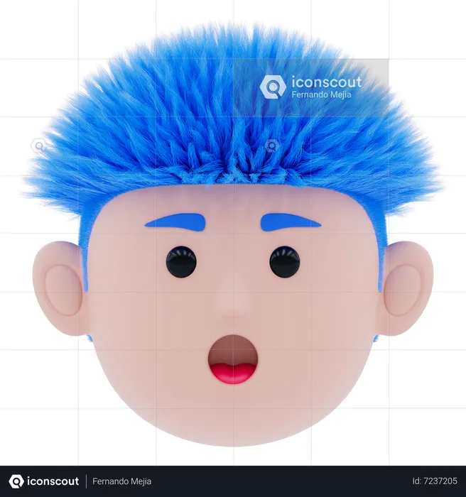 Cara de sorpresa Emoji 3D Icon