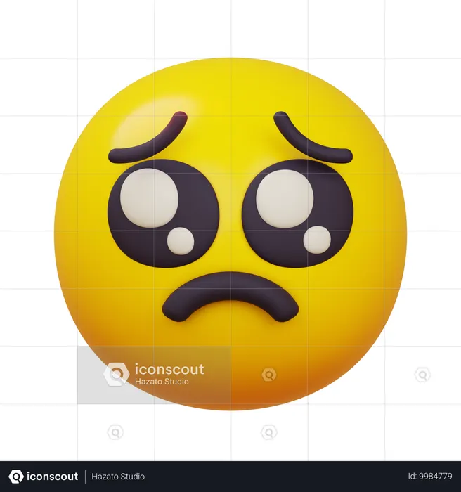 Cara suplicante Emoji 3D Icon
