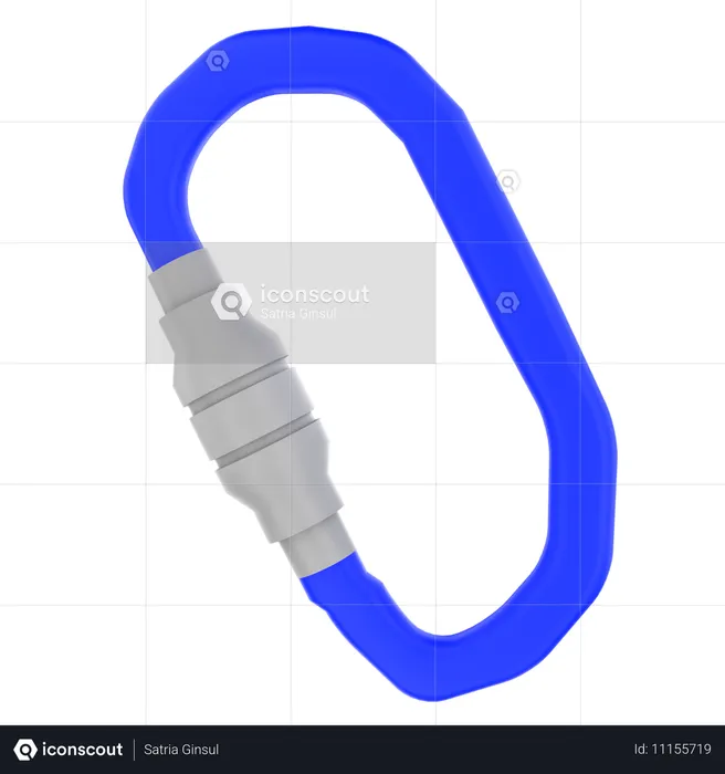 Carabiner Flag 3D Icon