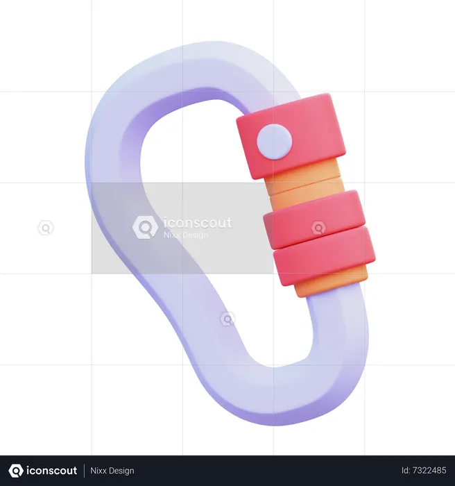 Carabiner Hook  3D Icon